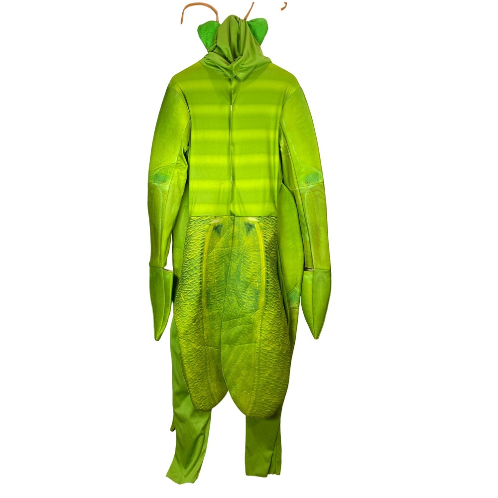 Praying Mantis Adult Costume Green Insect Bug Jumpsuit Halloween Outfit - Picture 4 of 7